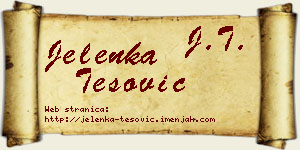 Jelenka Tešović vizit kartica
